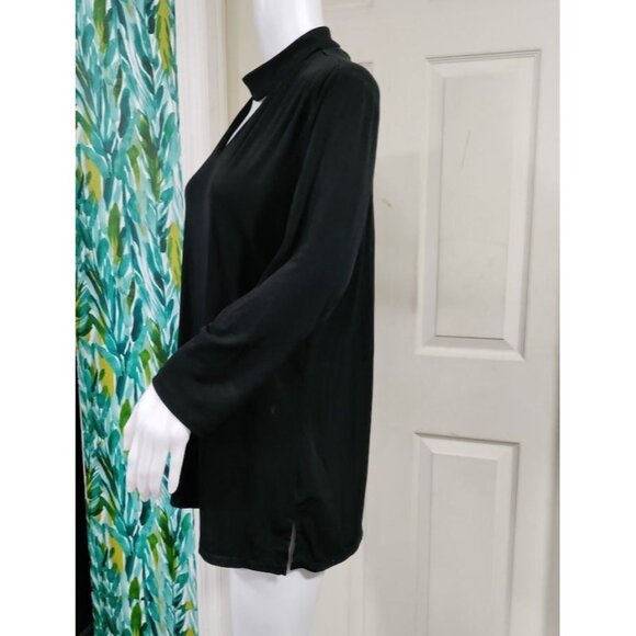 Ellen Tracy V-Neck Tunic with3/4 Sleeves Choker Accent L - Picture 11 of 14